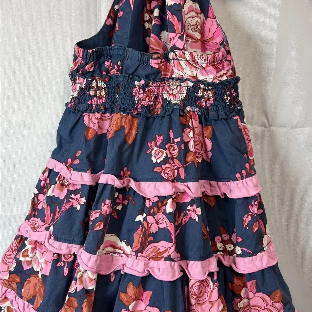 Matilda Jane Enchanted Garden Clarabelle Halter  blue and pink floral dress 2